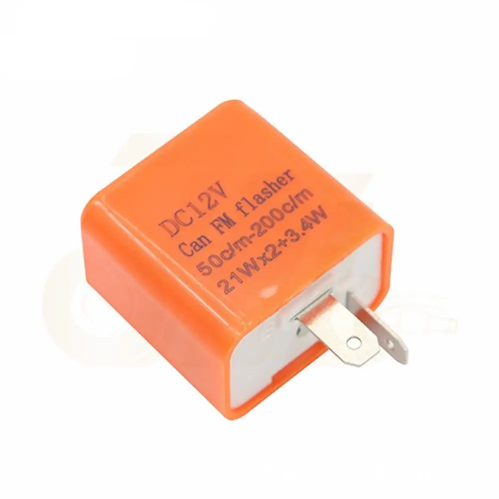 2 Pin Electronic Flasher Relay ABS 12V LED Flasher Relay Motorbike Accessories Adjustable Frequency Blinker Indicator Relays