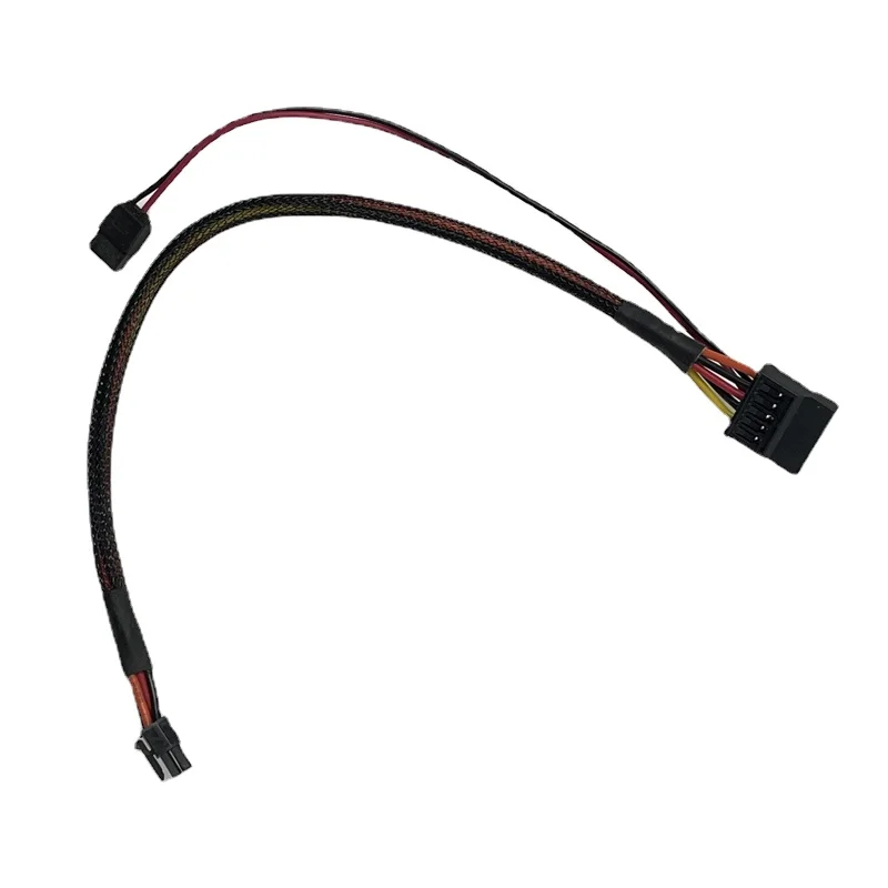 Cabo de Alimentação Óptica Mini 6 Pinos para HDD, Pequeno Cabo de 6 Pinos com Revestimento Trançado 18AWG para DELL 3653 3650 3655 3250 3268 3653 3660 3667 3668