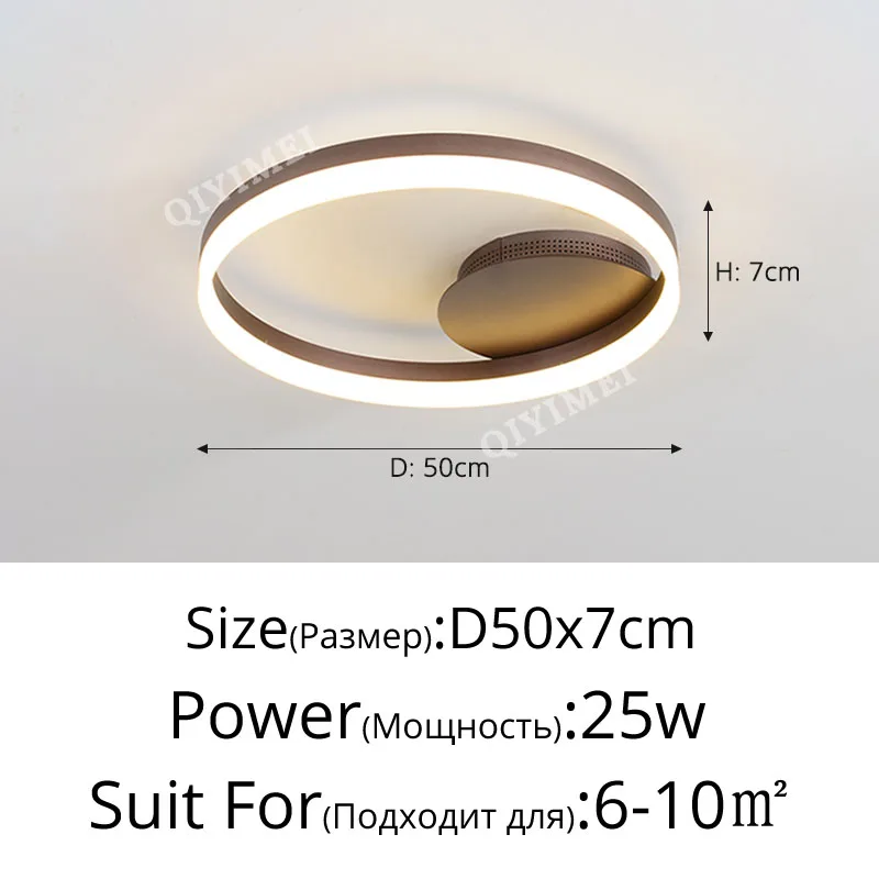 Home Ring Design Led Kroonluchters Goud Koffie Ronde Cirkel Plafondlamp Voor Woonkamer Eetkamer Slaapkamer Studeerkamer Binnenverlichting Armatuur