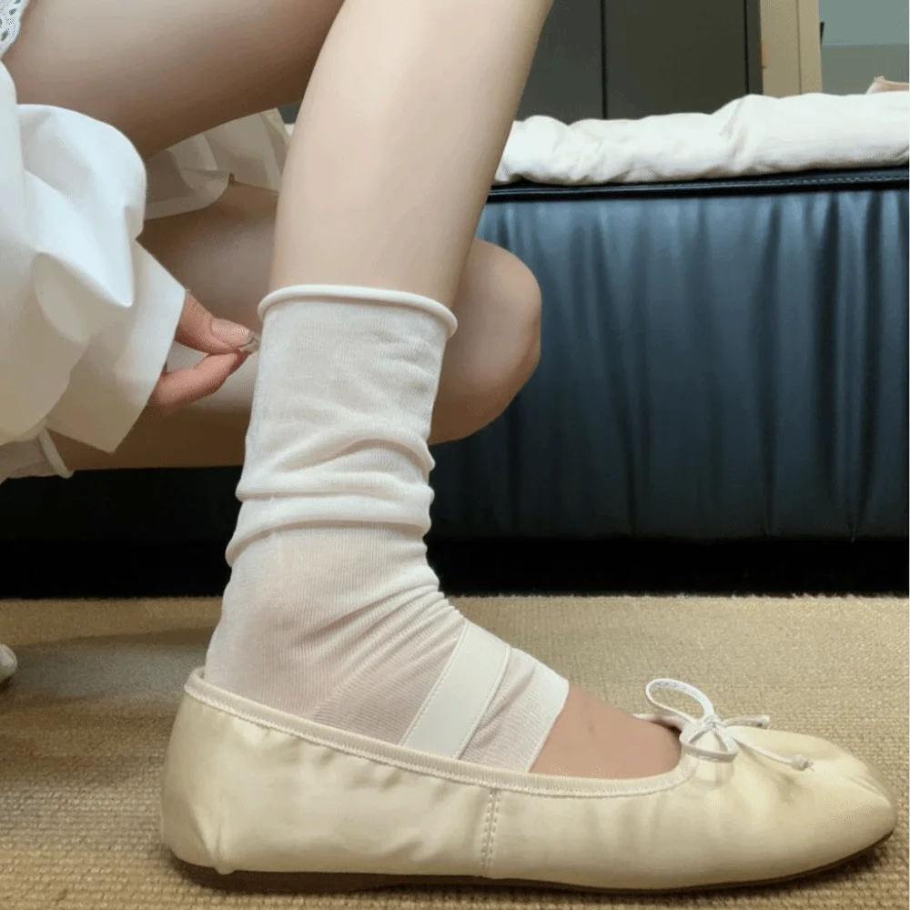 New Thin Lolita Socks Loose Breathable Leg Warmers Comfortable Sunscreen Foot-Step Socks Spring Summer