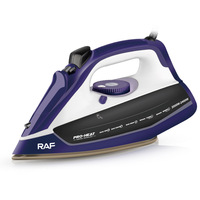 Electric Steam Iron For Clothes 2400W,Ceramic Coating Soleplate  Self-Cleaning 420ML Water Tank