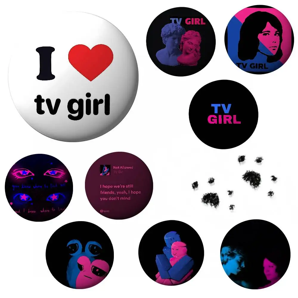 

Tv Girl Who Really Cares Badges Fans' Cartoon Lapel Pins Brooch Emblem Trinkets Gifts Folks Backpack Decor Jewelry Pieces
