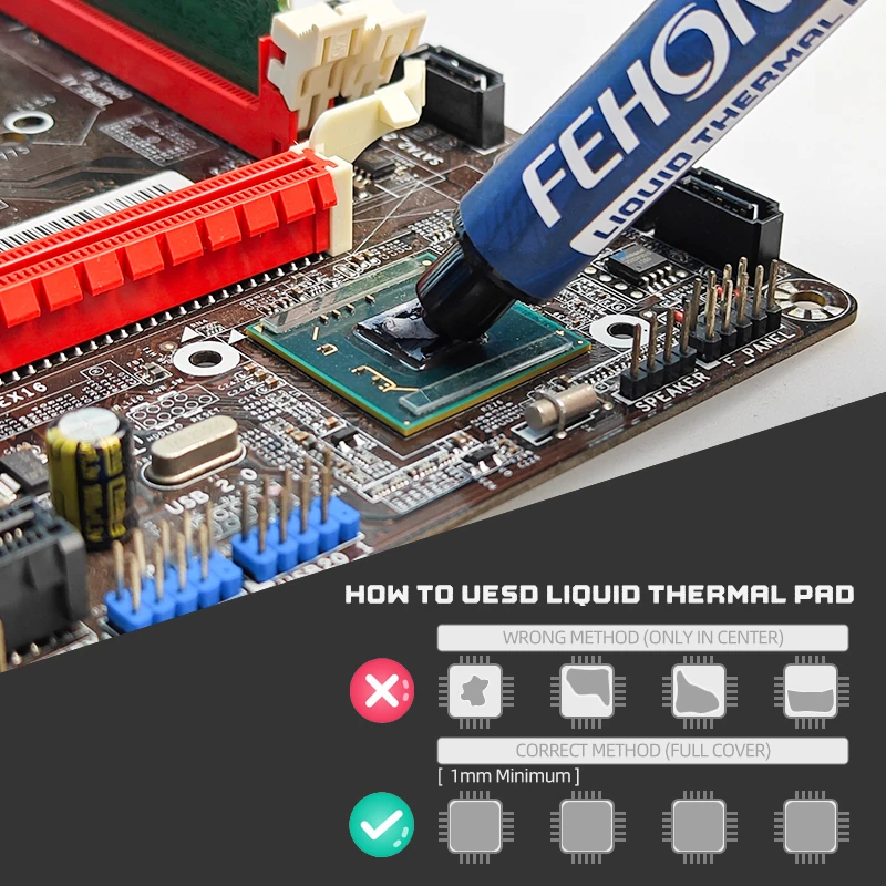 Fehonda Nuovo LTP81 18w/Mk Pad Termico Liquido VGA GPU IC Processore Raffreddamento Rapido Dissipatore di Calore Stucco Termico