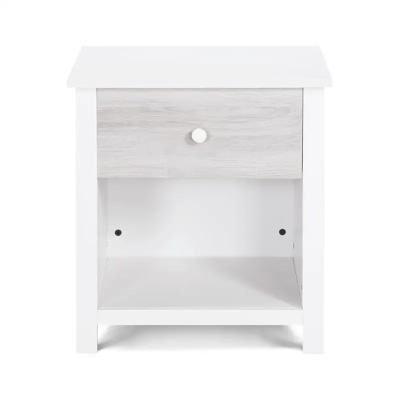 Table de chevet grise Rockport blanc