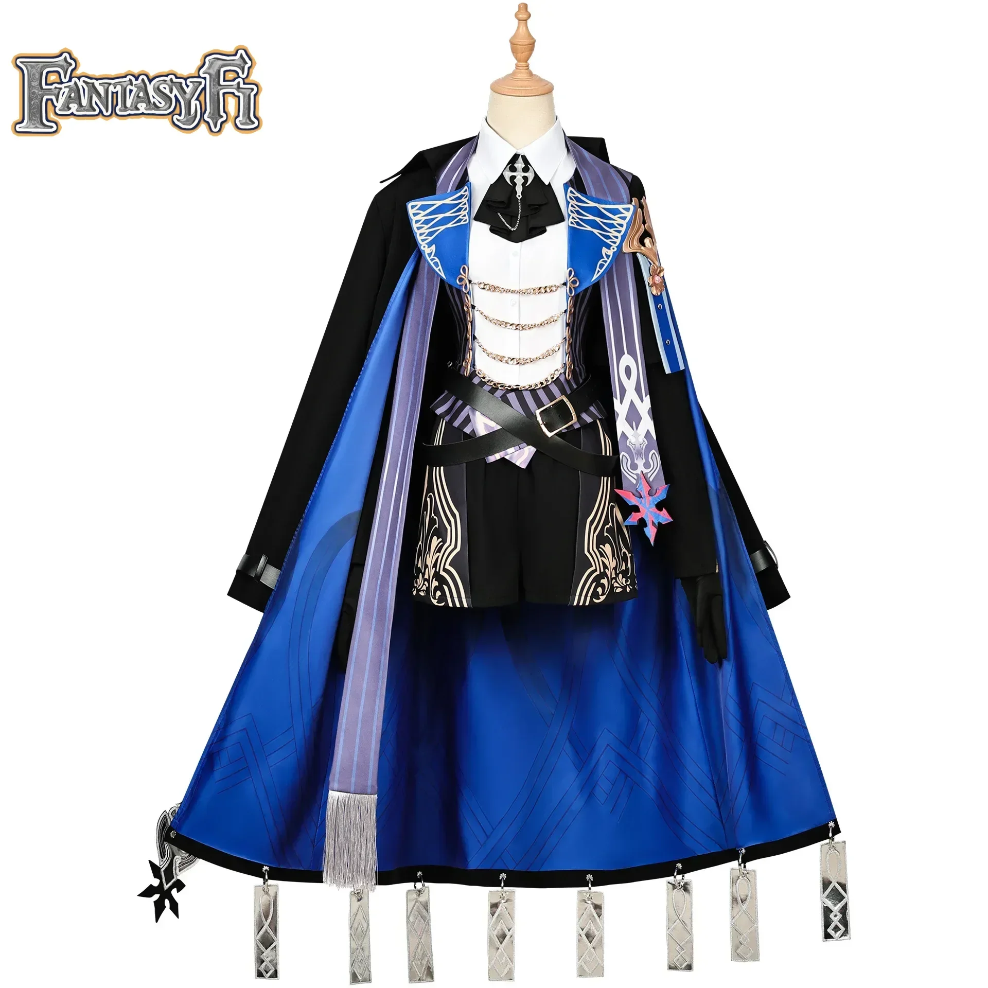 Arknights Texas the Omertosa Game Cosplay Costume Wig Women Dress Uniform Wig Hat Uniform Cloak Full Set Roleplay-Party Clothing