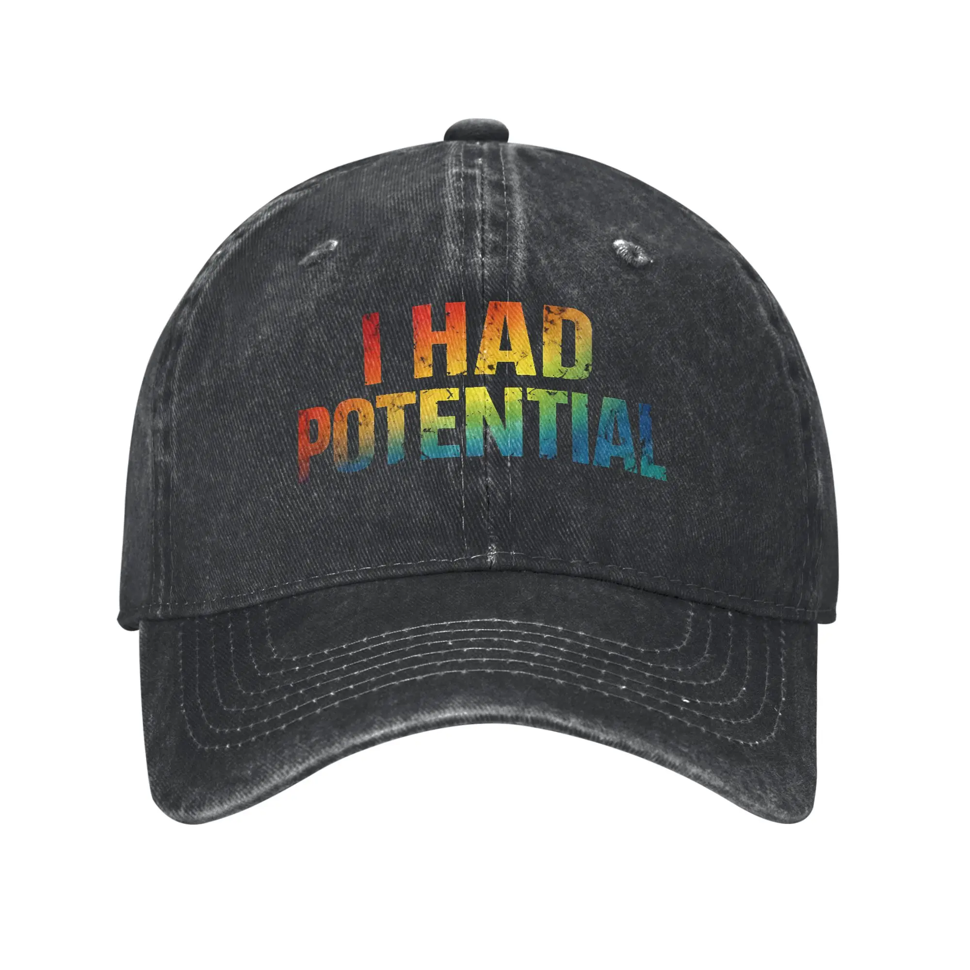 I Had Potential Funny Meme Men Women Baseball Cap Project Hail Mary  Distressed Denim Washed Hat Golf Gift Snapback Hat