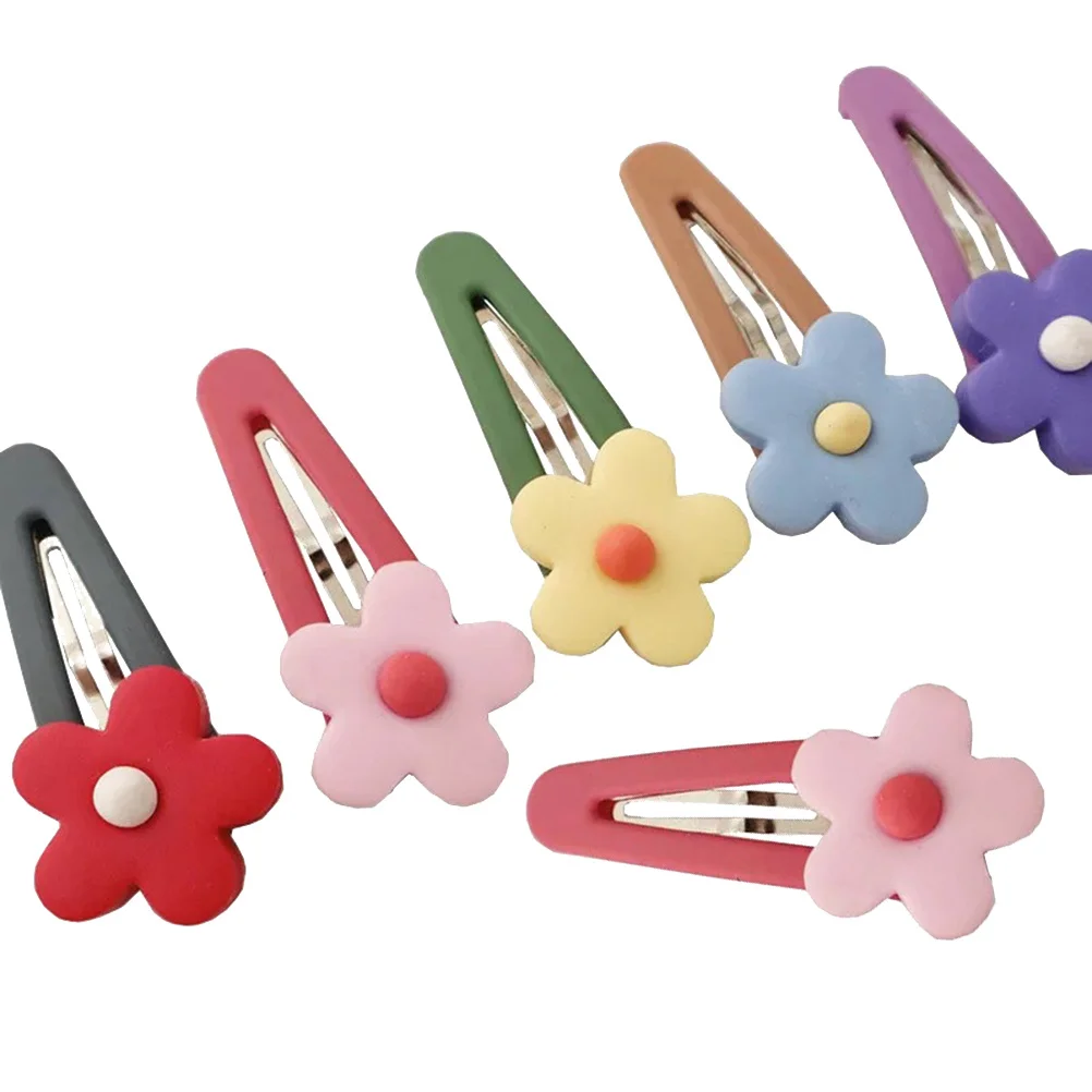 

6Pcs Flower Hair Clips Candy Color Lovely Barrettes for Girls Toddlers Baby Fashion Hair Accessories Elegant Gift