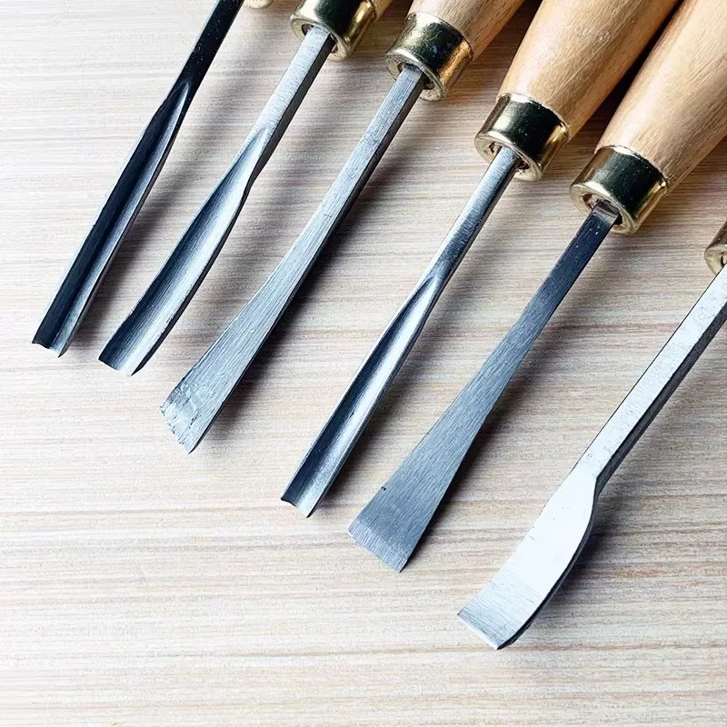 6PC Woodworking Carving Knife Set Manganese Steel Wood Chisel Carving Tools for DIY Craft And Wood Carving Projects