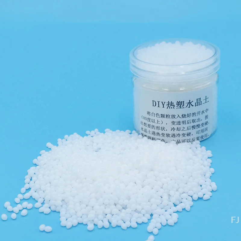 [YU] 50g/100g Polymorph plástico respetuoso con el medio ambiente, también conocido como policaprolactona, pellets de polymorfo, herramienta de cerámica DIY de alta calidad
