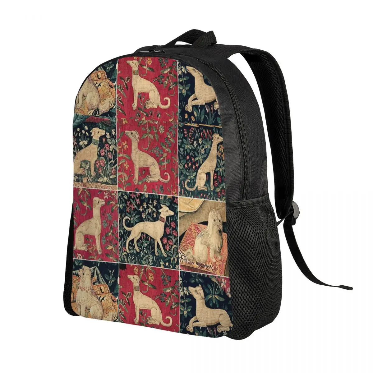 Mittelalter liche Windhund Reise rucksack Frauen Männer Schule Laptop Bücher tasche Whippet Hund Hund College Student Daypack Taschen