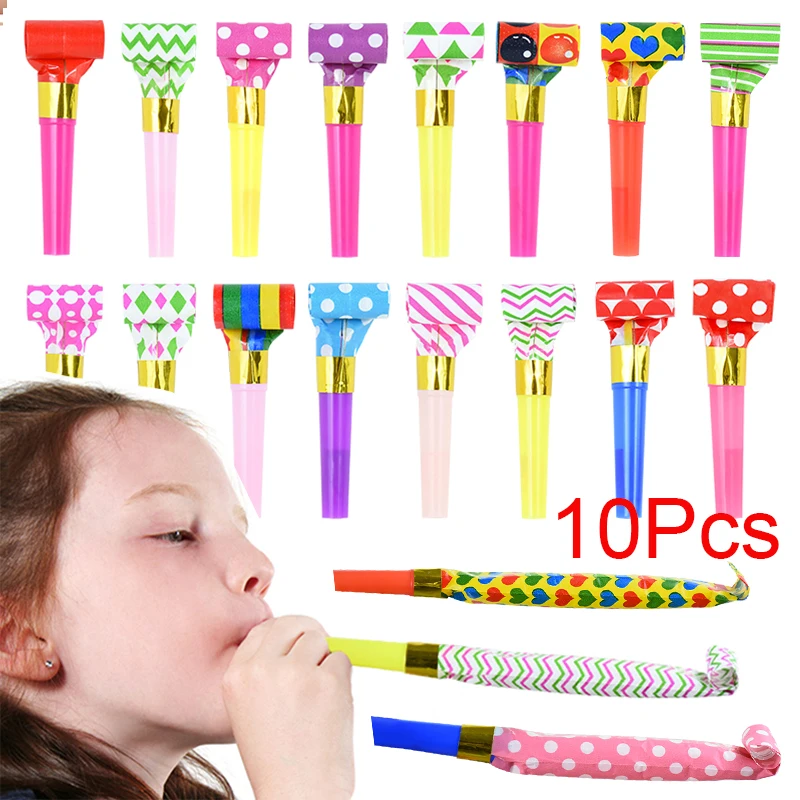 10/8 Uds. De dragón que sopla colorido, silbatos divertidos, rollo de juguetes para niños, recuerdos de fiesta de boda y cumpleaños, decoración de regalo, accesorios de ambiente