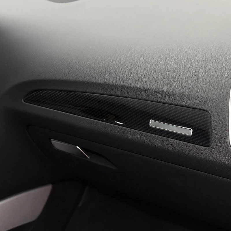 

Центральная консоль автомобиля, панель приборной панели, крышка второго пилота, декоративная полоса, украшение для Audi Q5 2010-2017, цветная наклейка из углеродного волокна с левым рулем