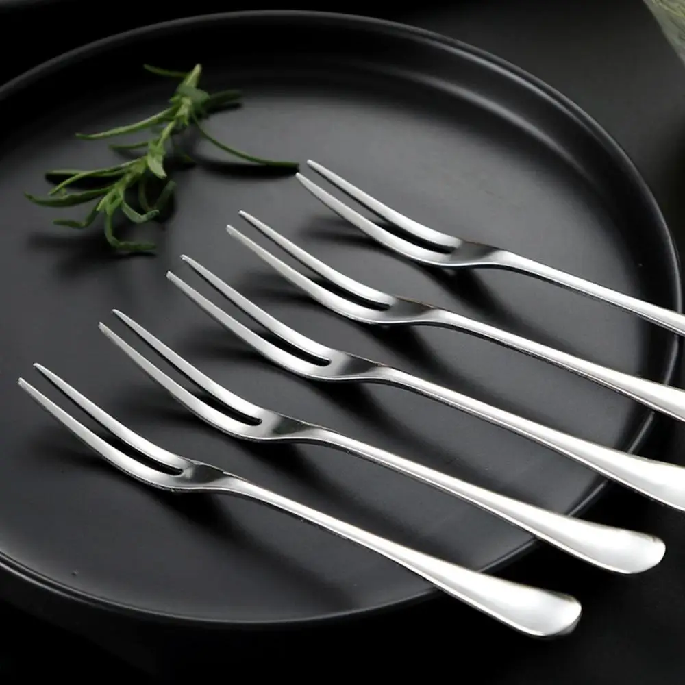 

Cake Snack Stainless Steel Flatware Dinnerware Cutlery Cocktail Accessories Tableware Fruit Forks Pickle Forks