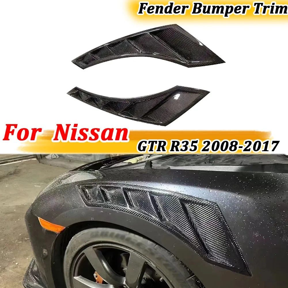 

Carbon Fiber Front Bumper Fender Air Vent Decoration for Nissan GTR R35 350Z 370Z Z33 Z34 2008-2017 FRP Fender Bumper Trims