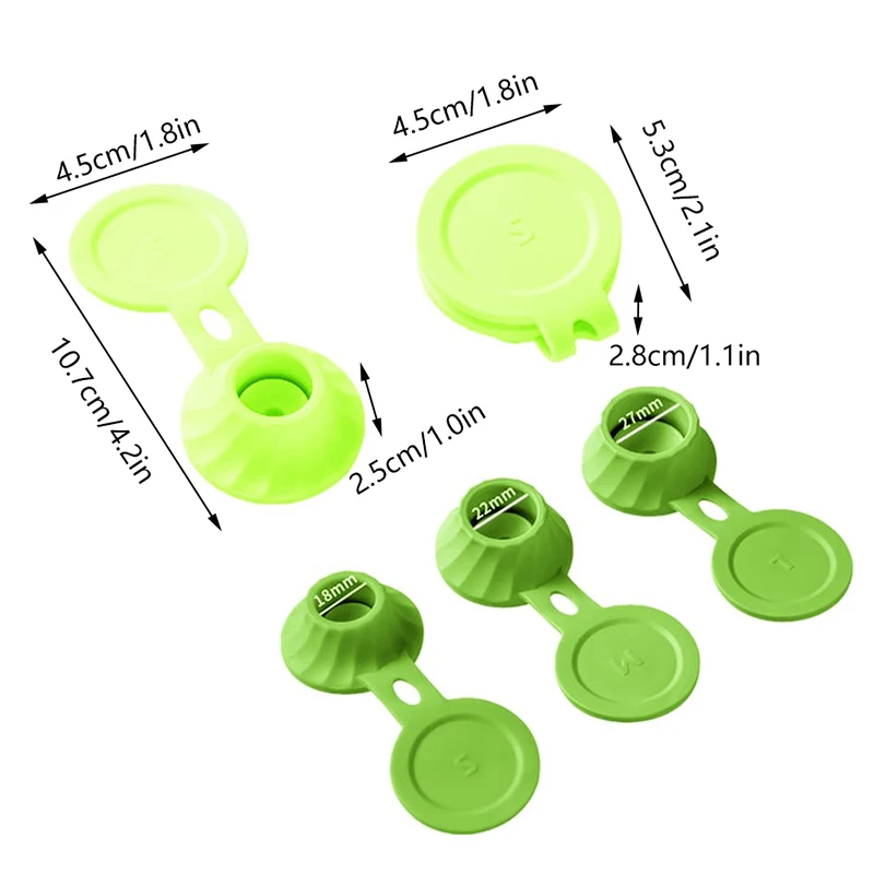 3pcs Colorful Inverted Bottle Cap Bottle Emptying Caps Kit Inverted Caps Flipping Bottle Set 3 Sizes Adapters Transfer Connector