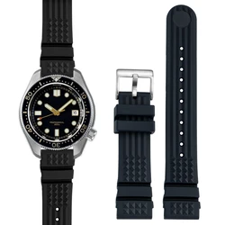 For Seiko PROSPEX SKX007 SKX009 SRP777J1 Water Ghost 20mm 22mm Abalone Canned Small MM Silicone Rubber Watch Strap Watchband