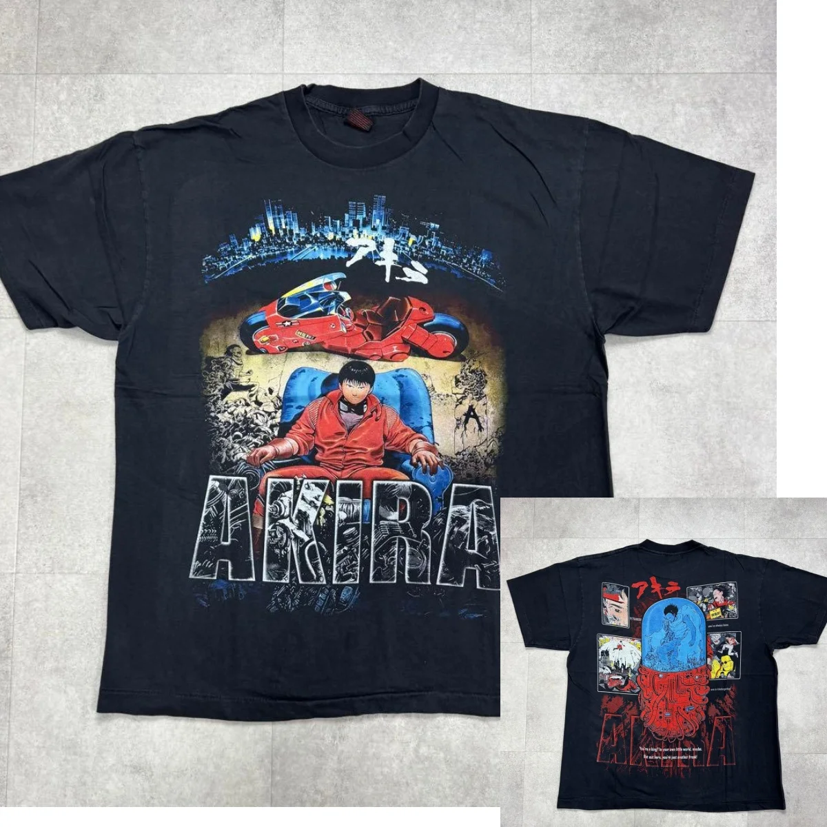 AKIRA Tetsuo Shima Nirvana Style Grafik-T-Shirt aus Baumwolle für Herren und Damen, Streetwear-T-Shirt – Detail 6
