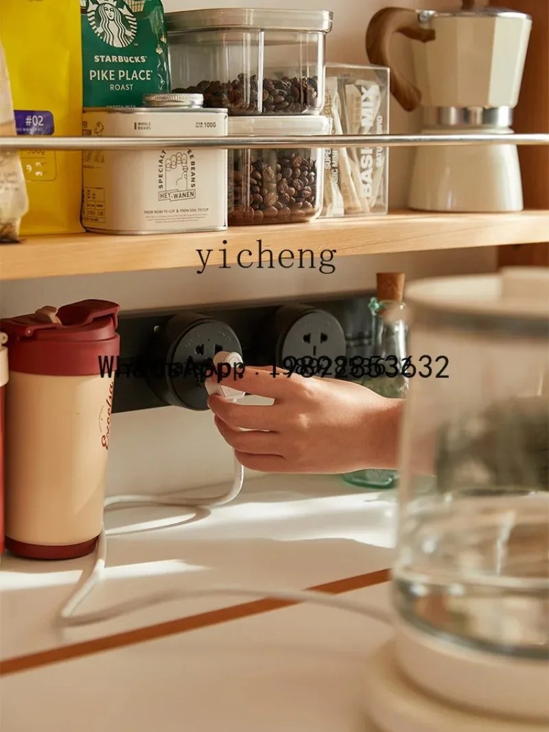 

Sideboard Cabinet Dining Table Integrated Ultra-Thin Rock Board Solid Wood Living Room Thin Cabinet Storage
