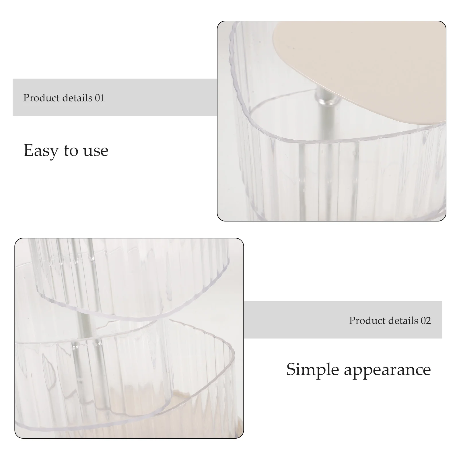 

Multi-Layer Rotating Desktop Jewelry Organizer Storage Box for Earrings Hair Clips Necklaces Holder Decorative Storage Display