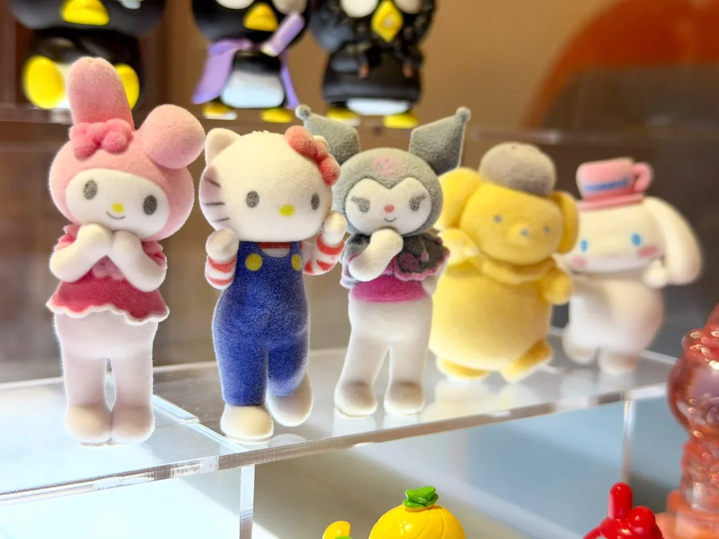 

New Product In Stock Kt Cat Liveshow Long Leg Keychain Blind Box Kuromi Cinnamoroll Bag Hanging Decoration Surprise Gift