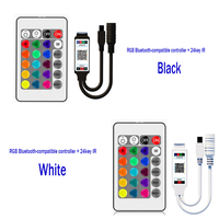 Bluetooth-compatible DC12V-24V 24key Remote RGB Controller Music Smart APP control For 3528 2835 5050 RGB LED strip light