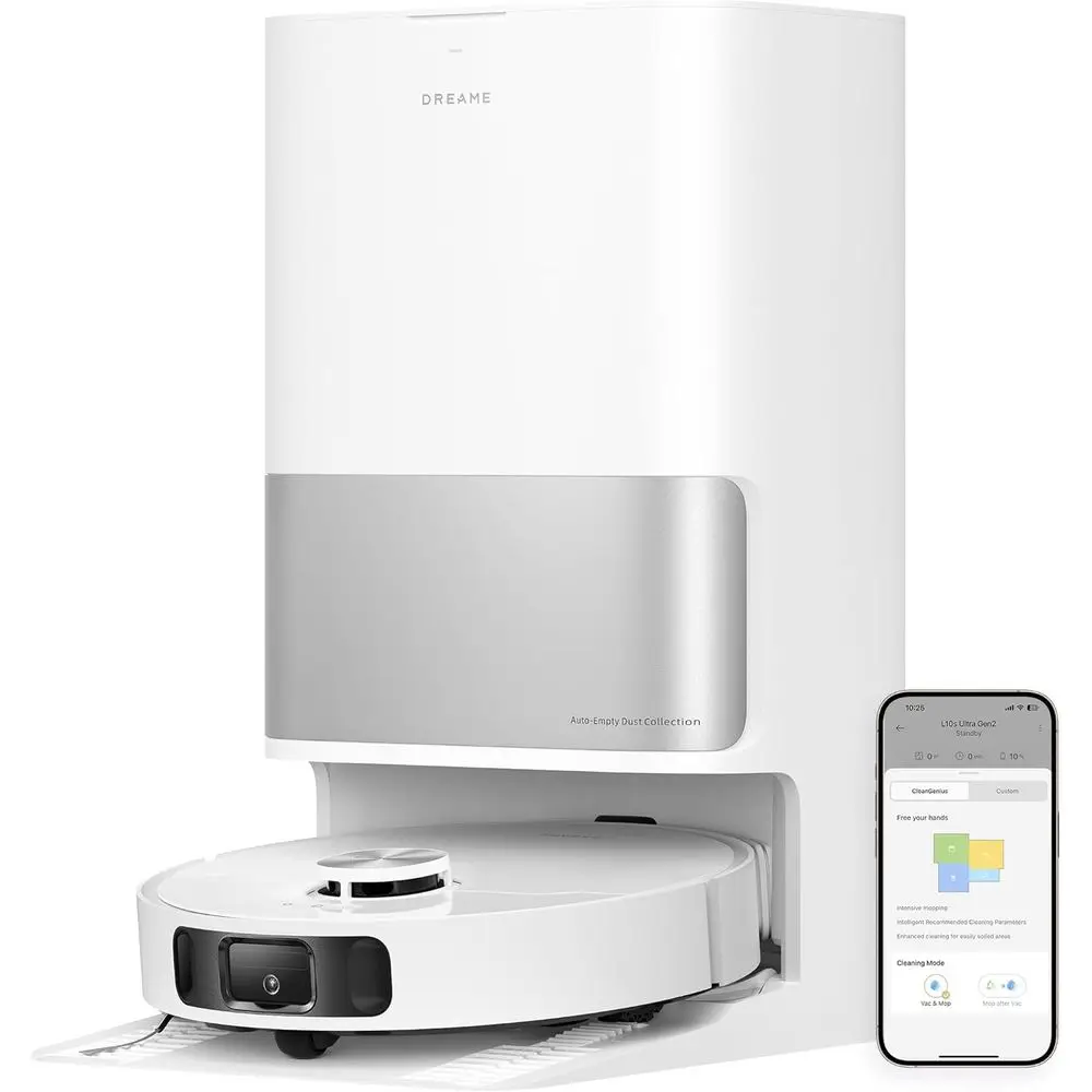 Ultra Gen 2 Robot Vacuum and Mop: 10,000Pa Suction, Auto-Empty, Self-Wash Mop, 75 Days, Smart Obstacle Avoidance, Carpet Cleaner