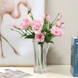 10Pcs Faux 3Heads Lisianthus Silk Flower for Home Decoration Bridal Bouquet Wedding Party Floral Arrangement Artificial Flowers