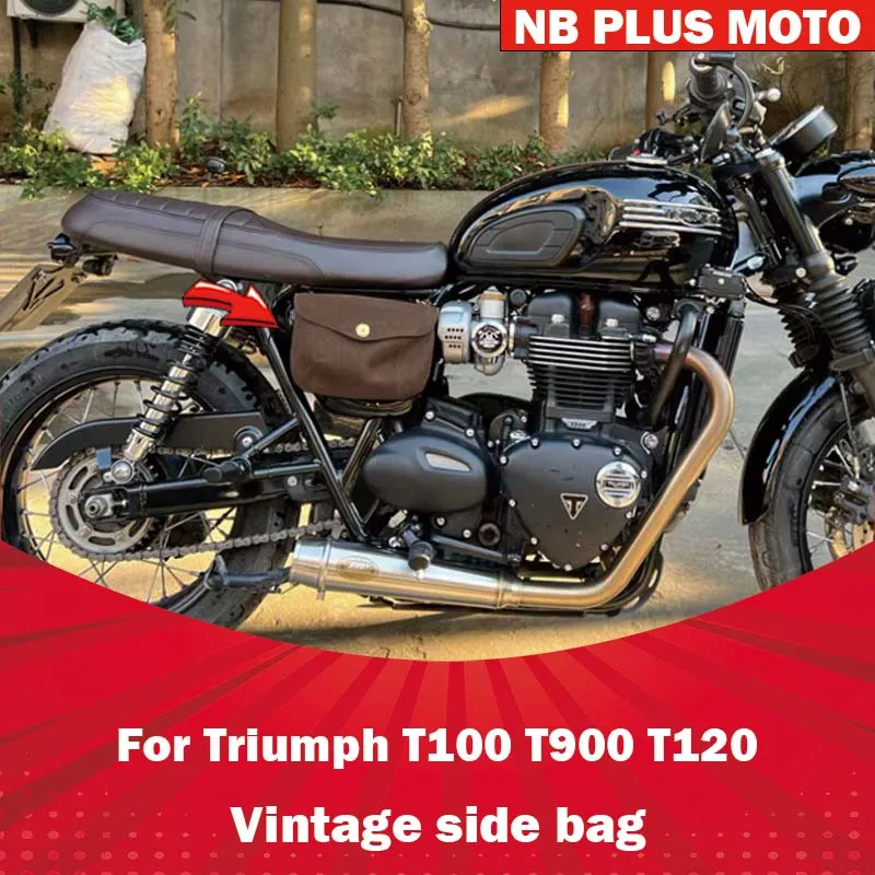 【Premium】For Triumph Side Bag T100 T900 T120 Speed twin Speed twin Motorcycle Modification Retro Side Bag