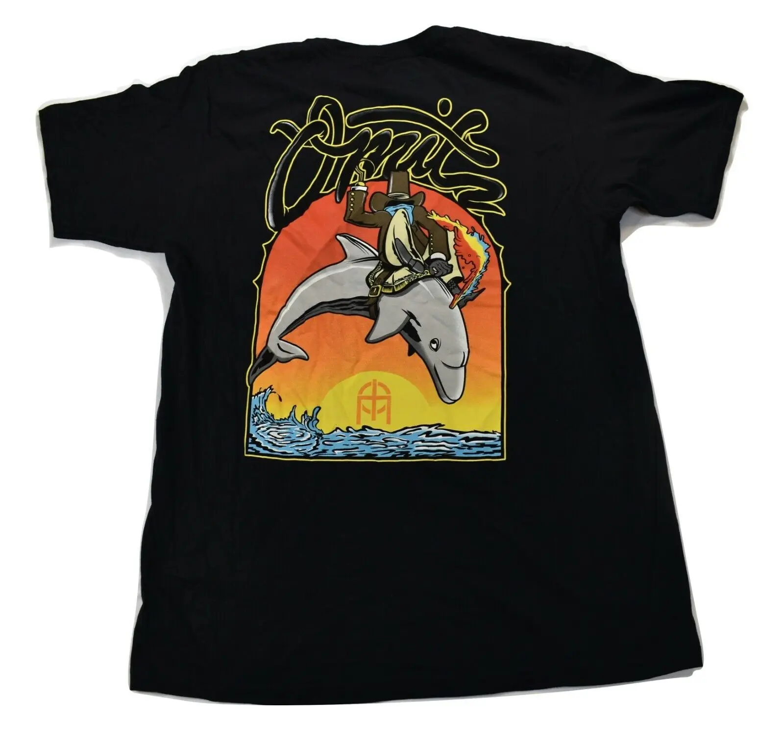 Omit Mens Rodeo Show Dolphin Black T Shirt New L