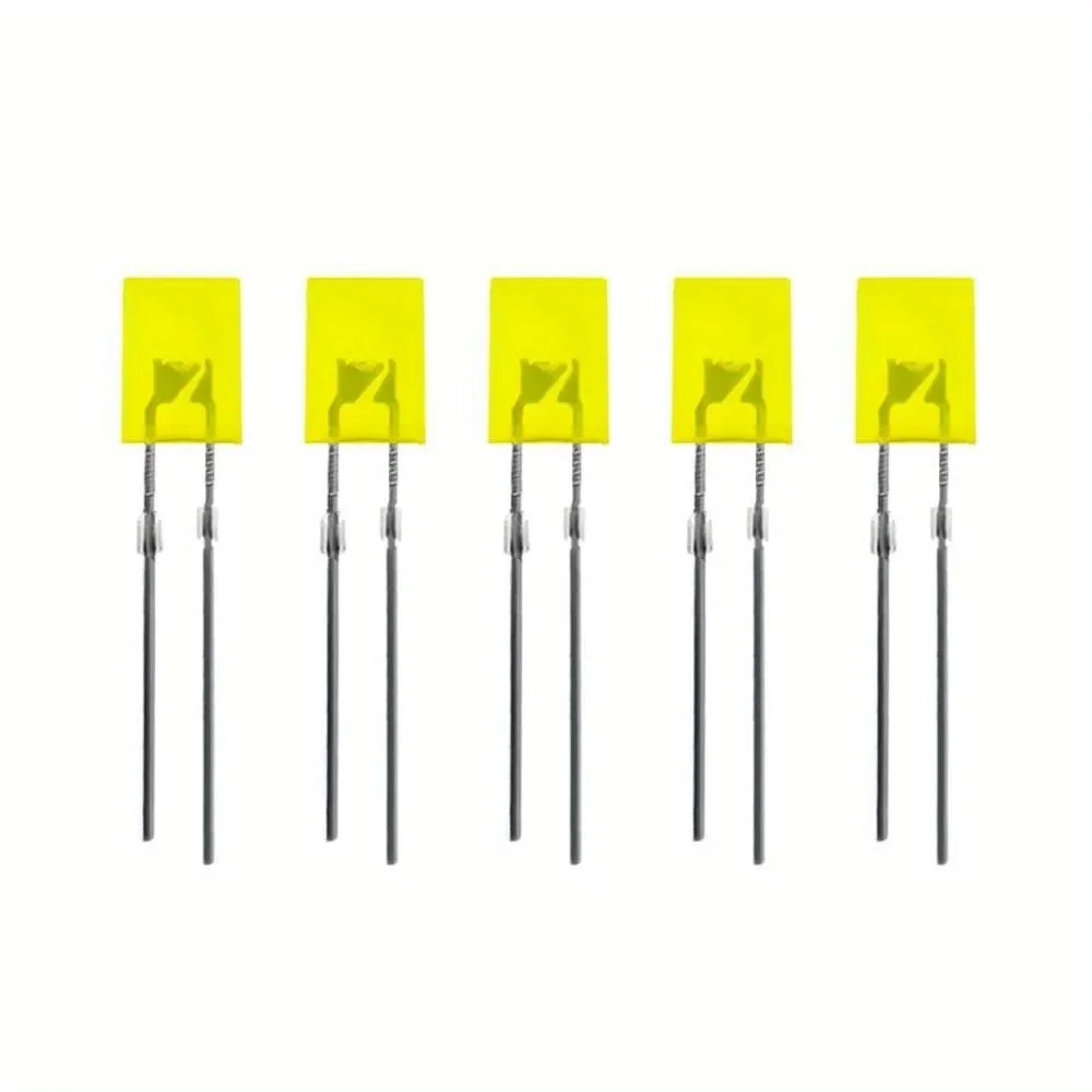 50/100/200pcs 사각형 LED 다이오드 2x5x7mm 빨간색 노란색 녹색 파란색 흰색 발광 다이오드 DIY 전자 Arduino 키트