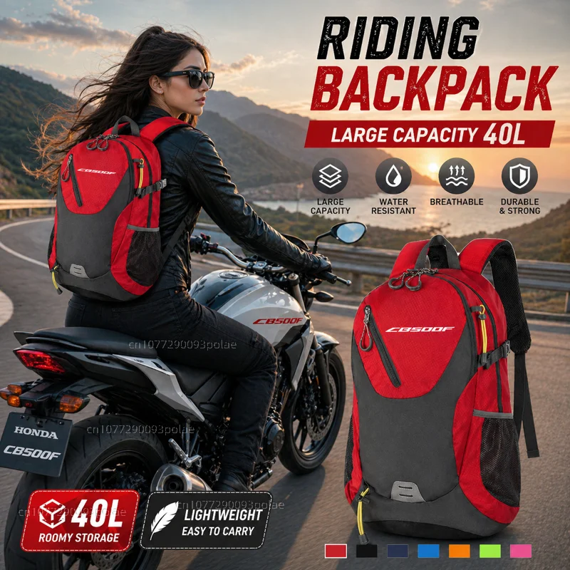 For Honda CB500F CB 500F CB500 F Large Capacity Waterproof Outdoor RidiRacing travel Men waterproof Backpack Bag Motorcycle Gift