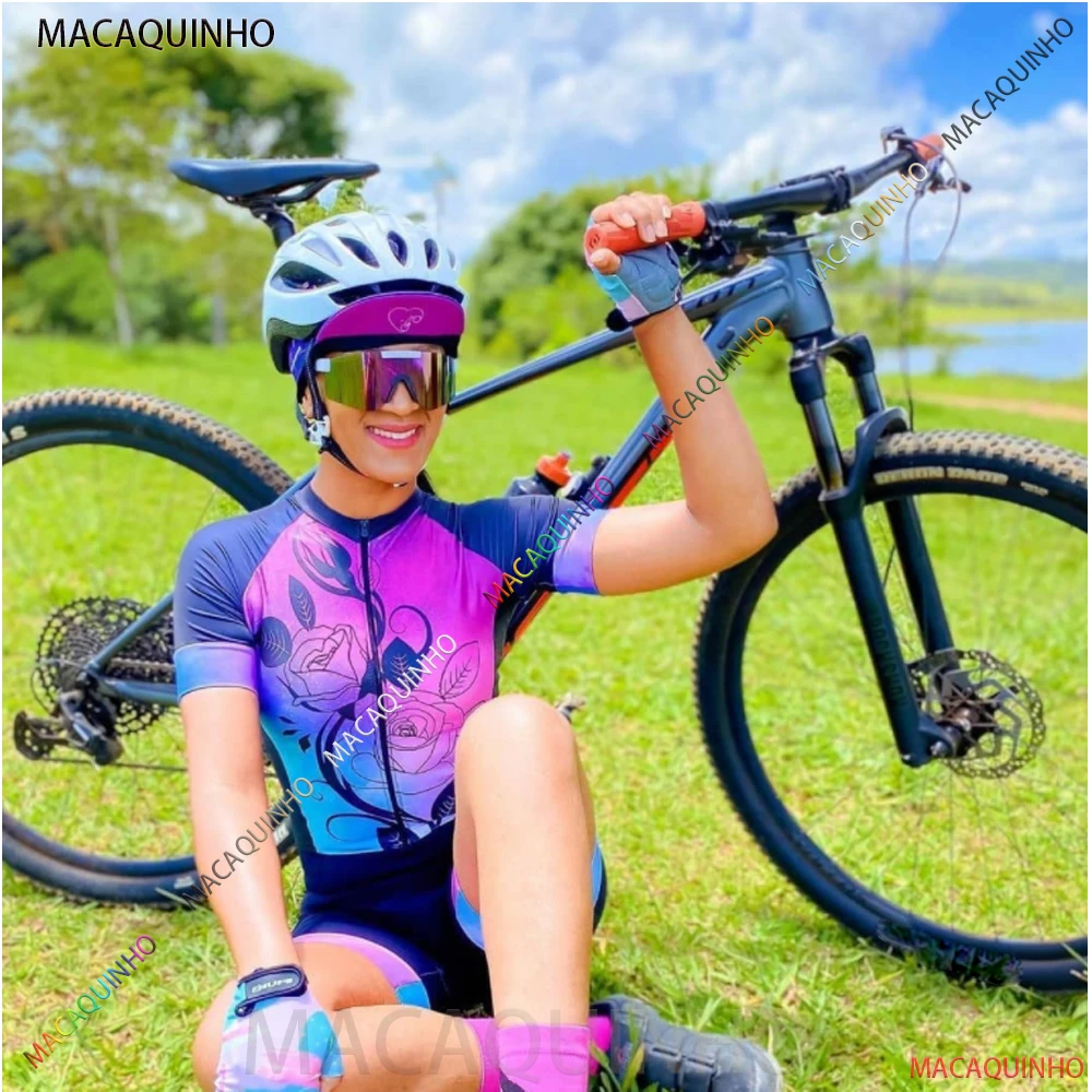 

Women's Cycling Jumpsuit Short Sleeve 2022 New Cycling Suit Macaquinho Ciclismo Bicycle Clothing MTB Bike Jersey Uniform