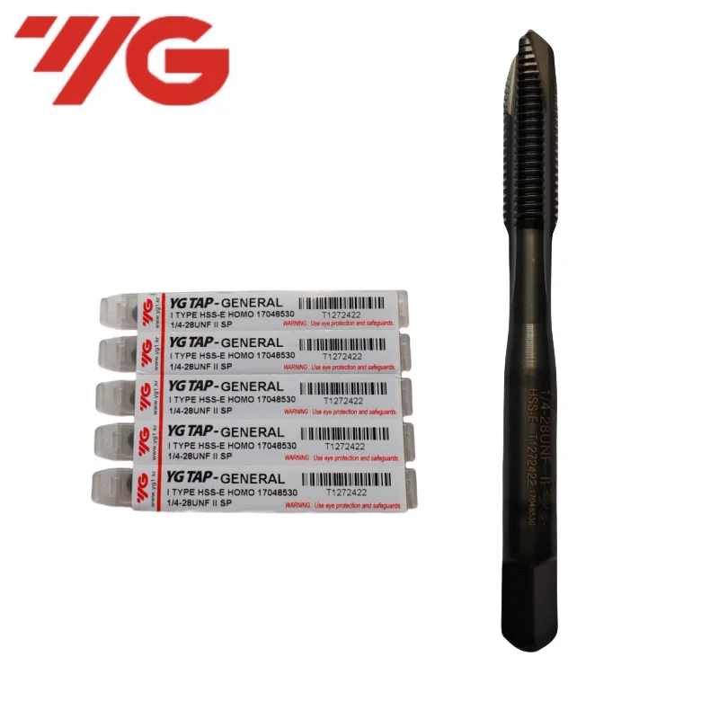 1 Uds YG HSSE American INOX grifo puntiagudo en espiral UNC UNF UNS 4-40 6-32 10-32 12-24 5/16 1/2 5/8 7/16 3/4 grifo de rosca de máquina