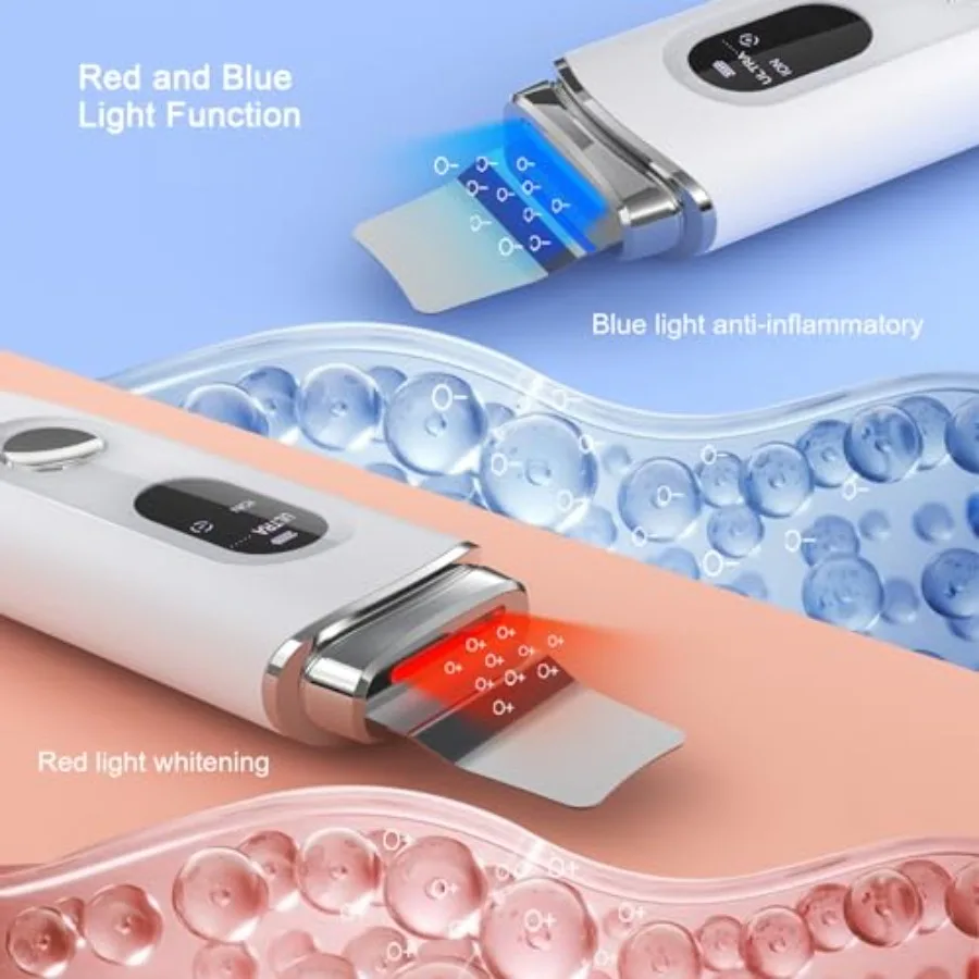 เครื่องขัดผิว Face Skin Spatula ไม้พายขัดผิวหน้า Black Remover เครื่องมือ 4 โหมดจอแสดงผล LCD กันน้ํา