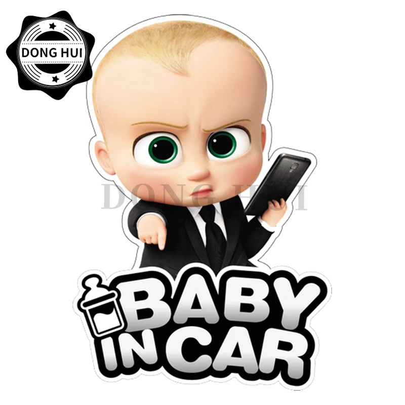 Boy Baby In Car Car Sticker Mug Guitar Skateboard Laptop Camper Motocross Surfboard Decal