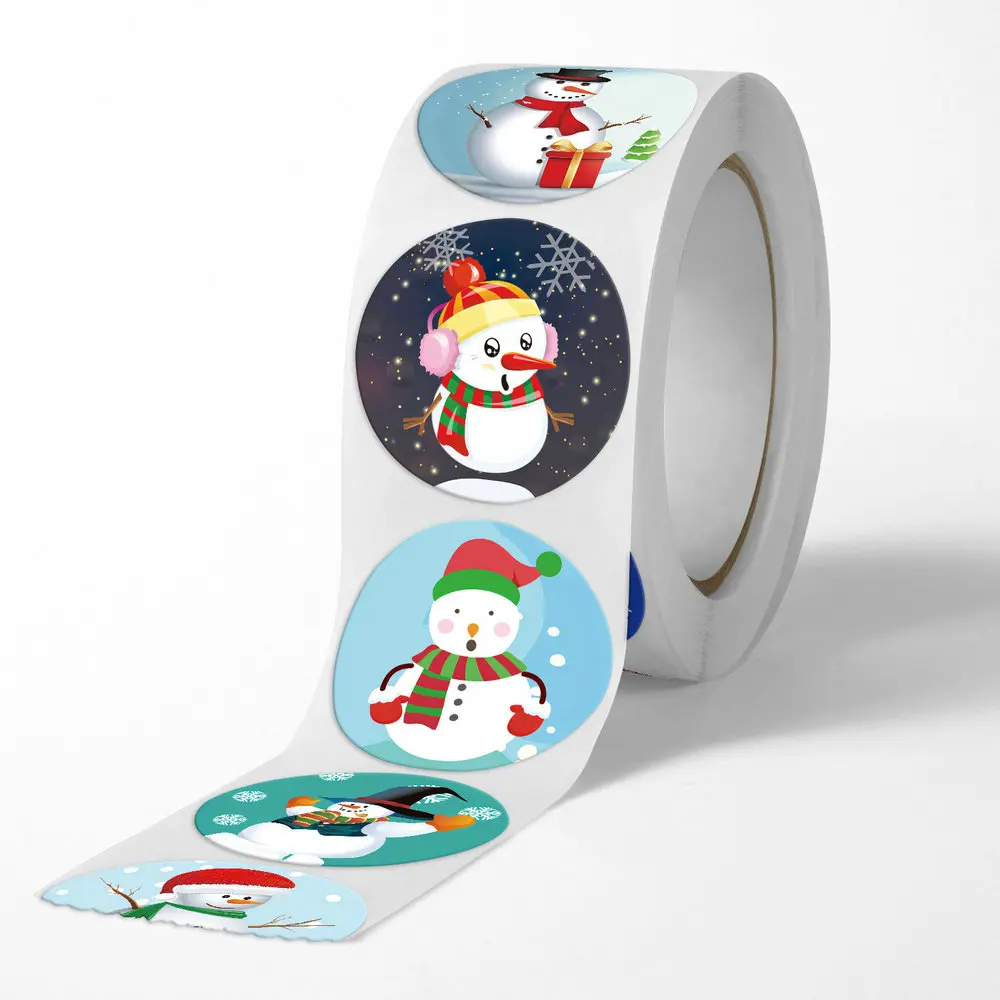 New Christmas gift stickers DIY Holiday Party Reward Stickers Creative Friendly campus Office self-adhesive labe