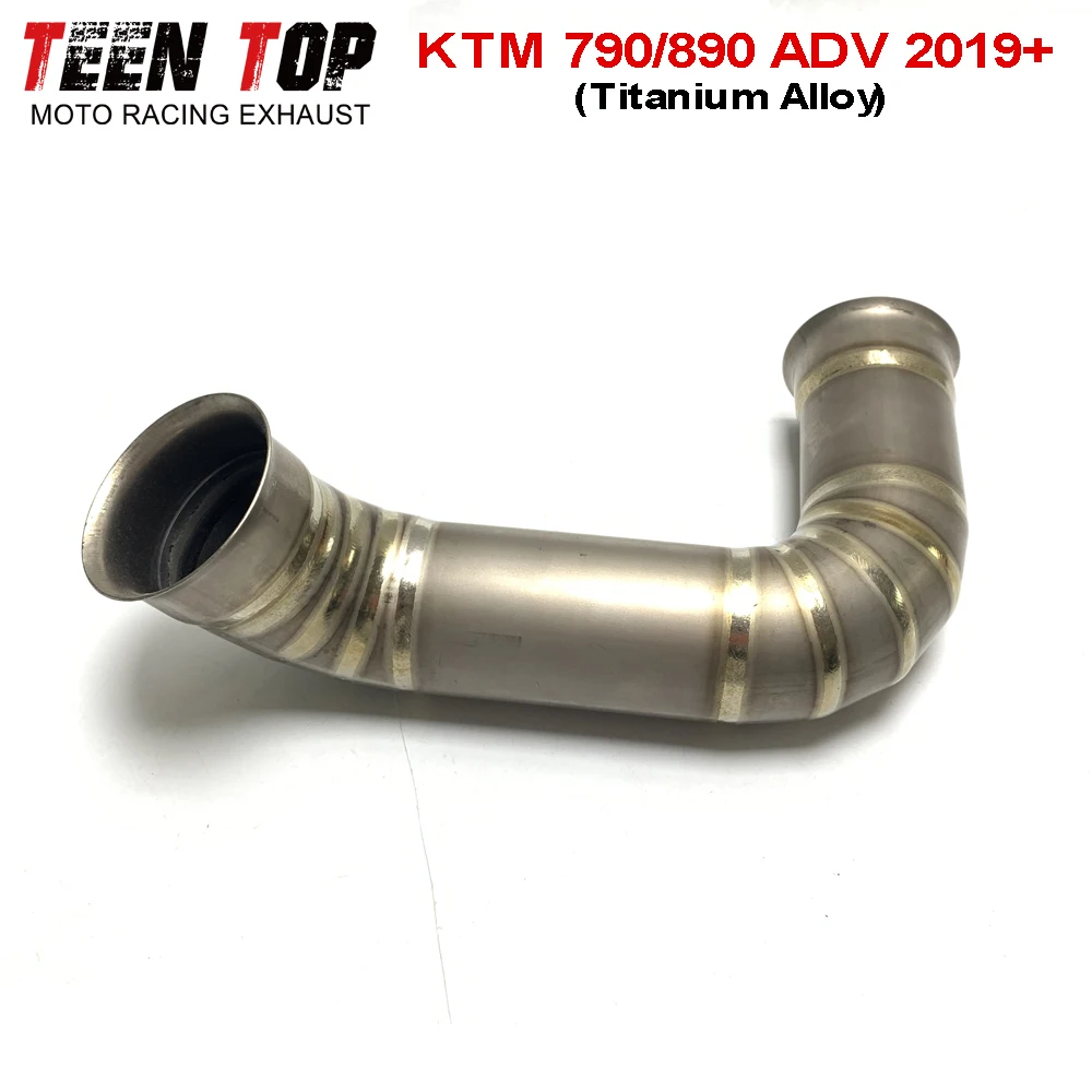 Moto Exhaust Middle Link Pipe Slip on For KTM 790 890 ADV Decat Pipe Exhaust Elbow 790 ADVENTURE 2019+ Steel Connection Pipe