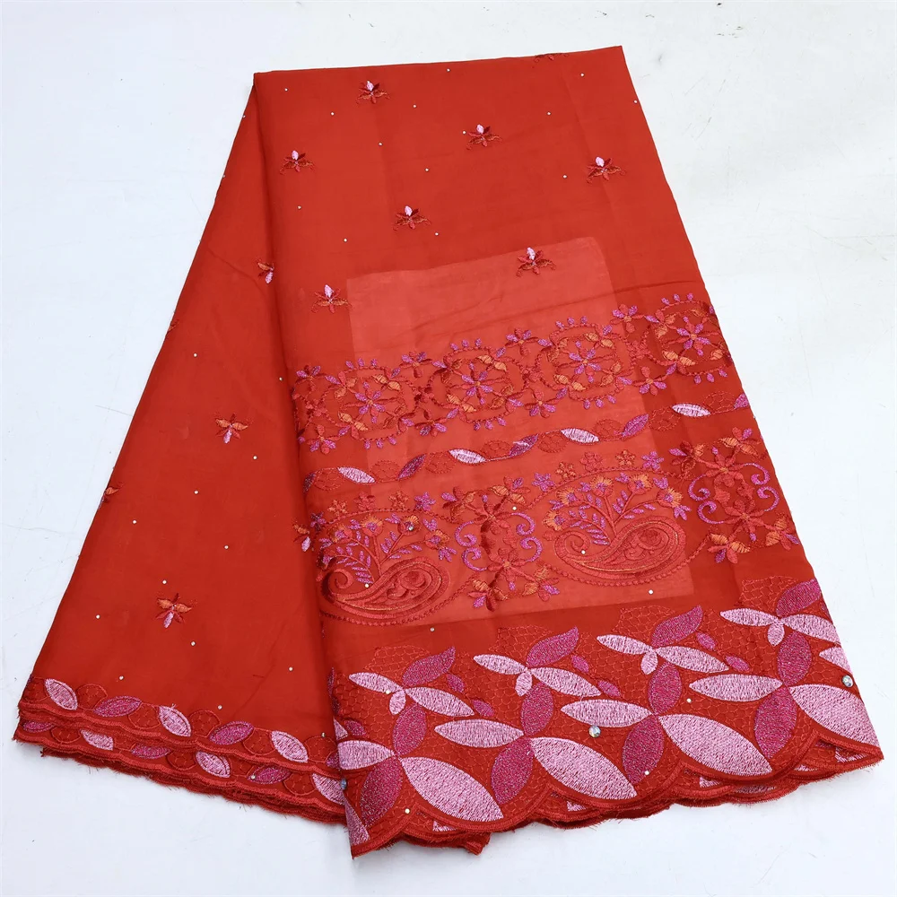 NONE African Cotton Embroidery Swiss Voile Lace White 3