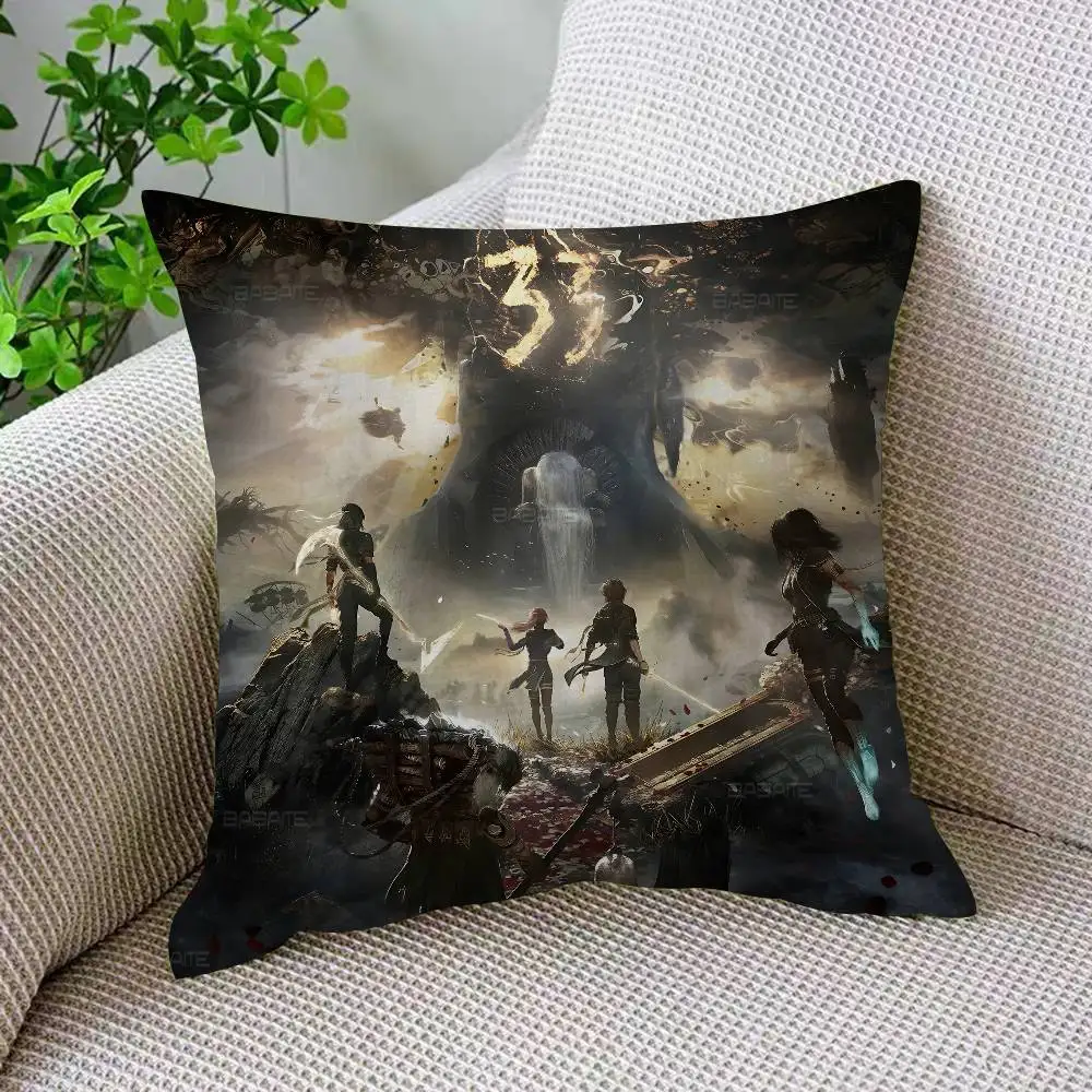 Game C-Clair O-Obscur E-Expedition 33 Cushion Cover Pillow Cover Decor Pillowcase Printed Cushion Case for Couch