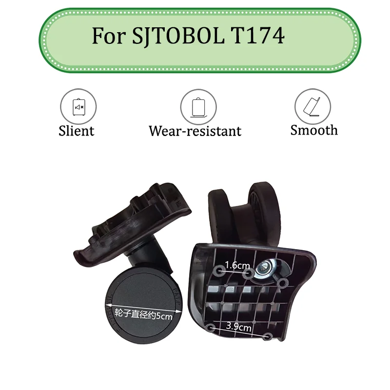 For SJTOBOL T174 Universal Wheel Trolley Case Smooth Shock Accessories  Replacement Pulley Silent Luggage  Caster Wheel