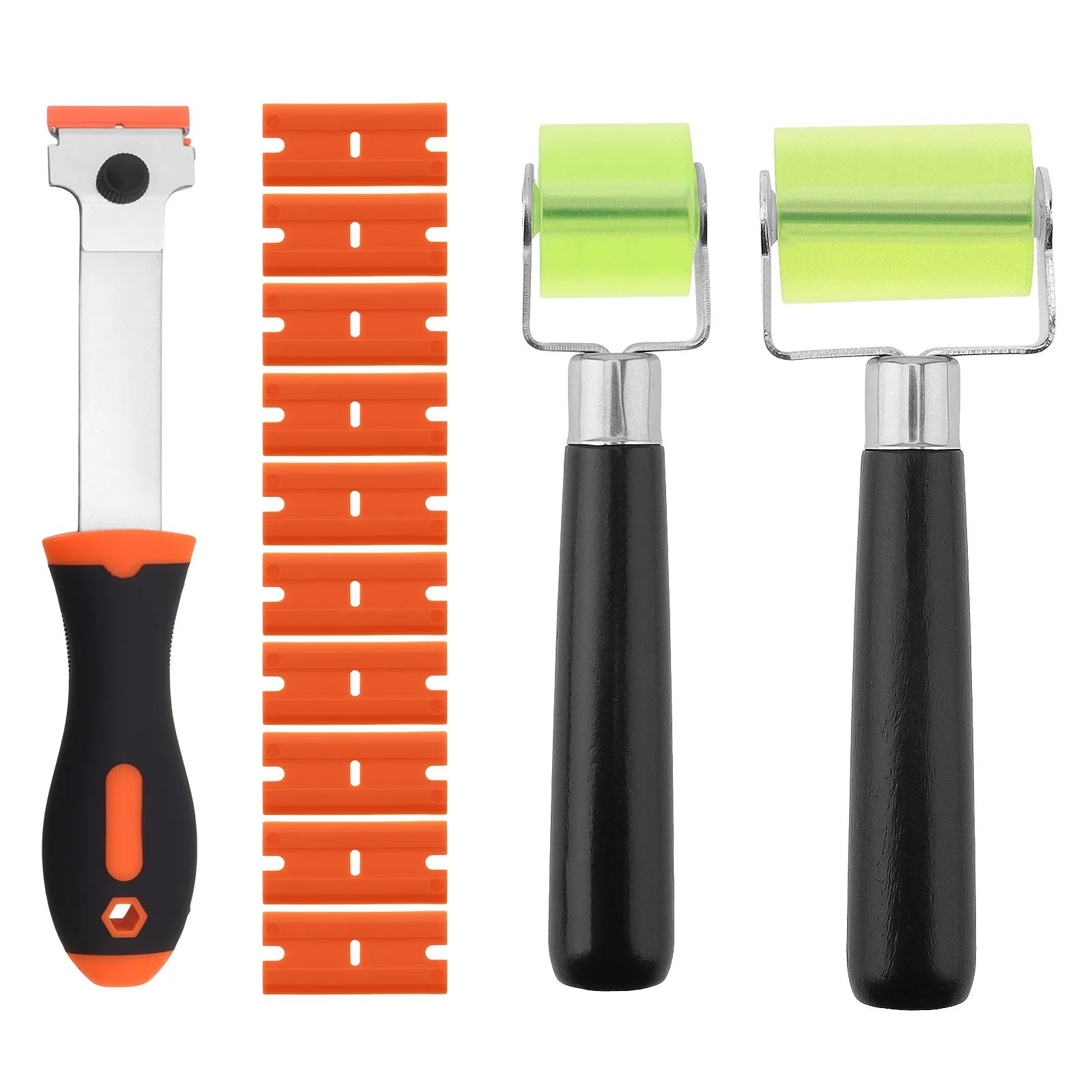 

DIY Wallpaper Decals Car Wrap Kit for Car Sticker Window Coloring with 10 Plastic Blades Peel Paste Rollers Scraper Tool