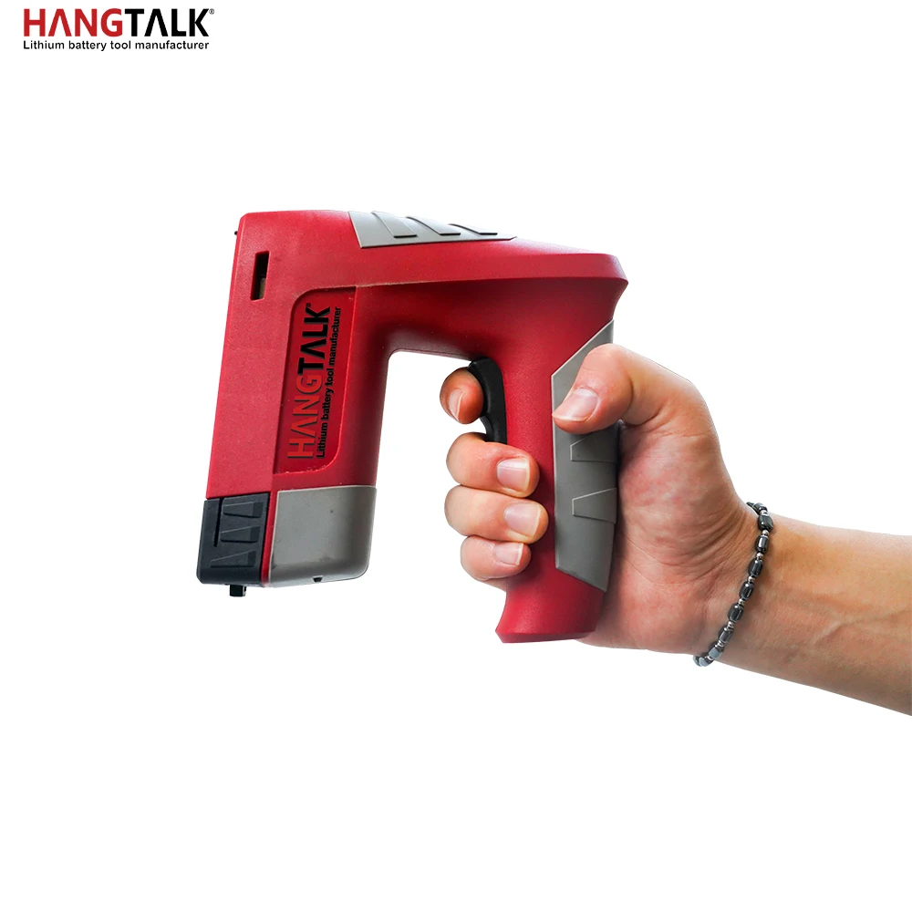 HANGTALK-pistola de clavos eléctrica para el hogar, minipistola de clavos de 1500mah, una batería completa, 1300 veces