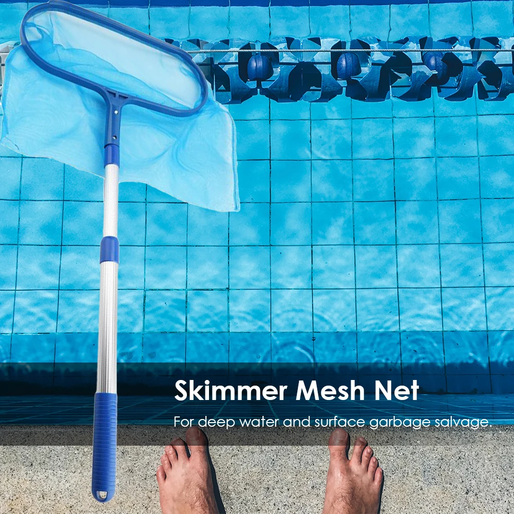 Pool Skimmer Net - Schwimmbad-Skimmernetz mit Teleskopstange, Pool- und Teichreinigungswerkzeug