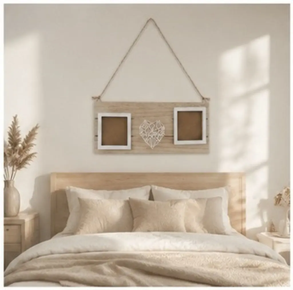 1Set Wood Heart Photo Frame DIY String Art Creative Mom Picture Frame Decoration Desktop Picture Holder Unique Wall Ornament