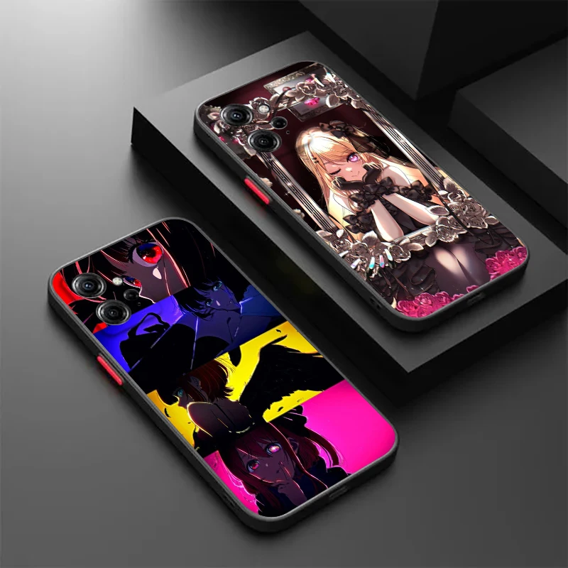 R-RubyS H-Hoshinos Anime Girl Frosted Translucent For Redmi Note 13 12 12S 12T 11 11T 11E 10 10S 9 Pro Plus 5G Cover Phone Case