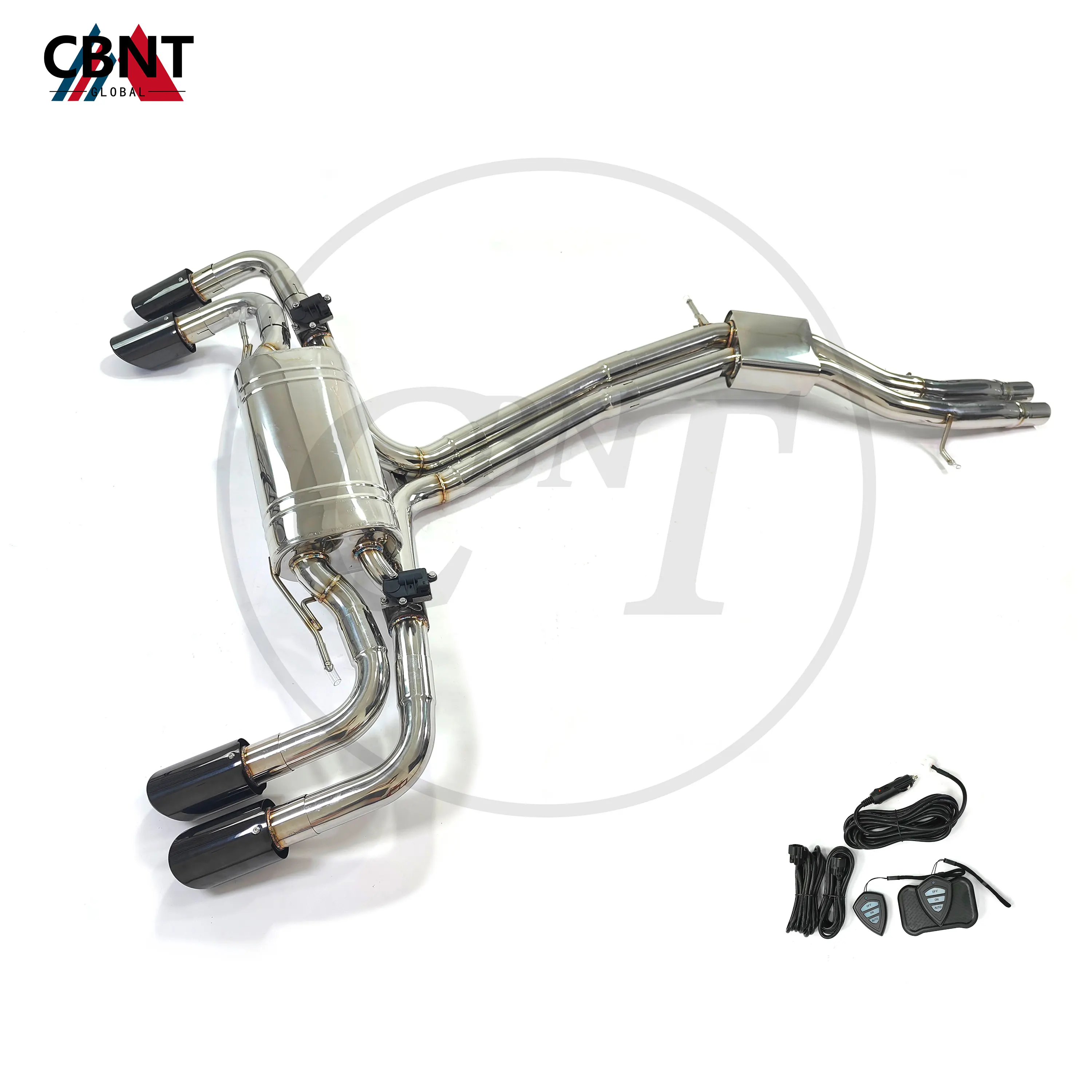 

CBNT Exhaust-pipe Valvetronic Catback Pipe Muffler for Porsche Cayenne Turbo 4.0T High Quality SS304 Valved Exhaust Systems