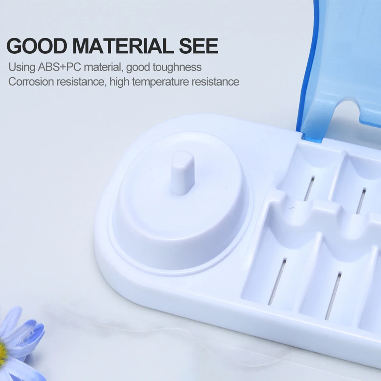 Electric Toothbrush Holder Bathroom Toothbrush Stand Charging Station with 4 Brush Head Organizer Box for Oral B Braun