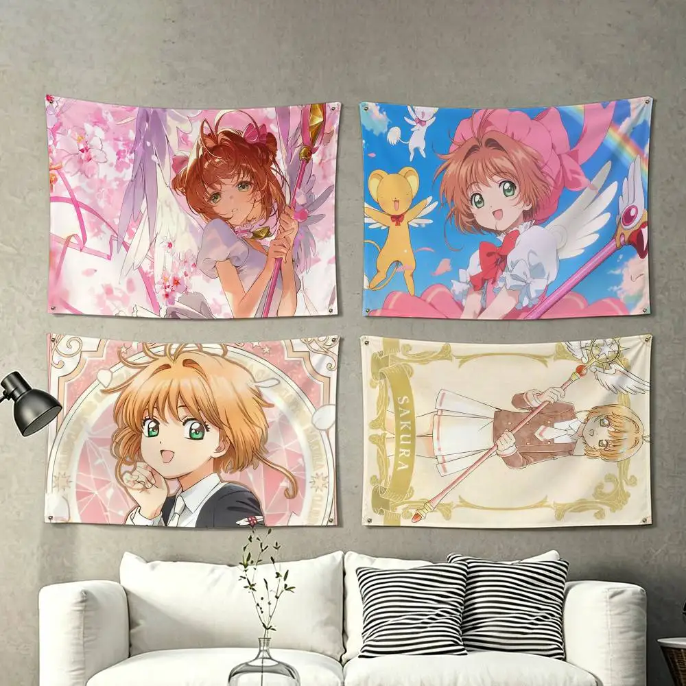 Anime Cardcaptor Sakura  Flag Suitable For Party Club Outdoor Interior Wall Decoration Banner Fans Gift