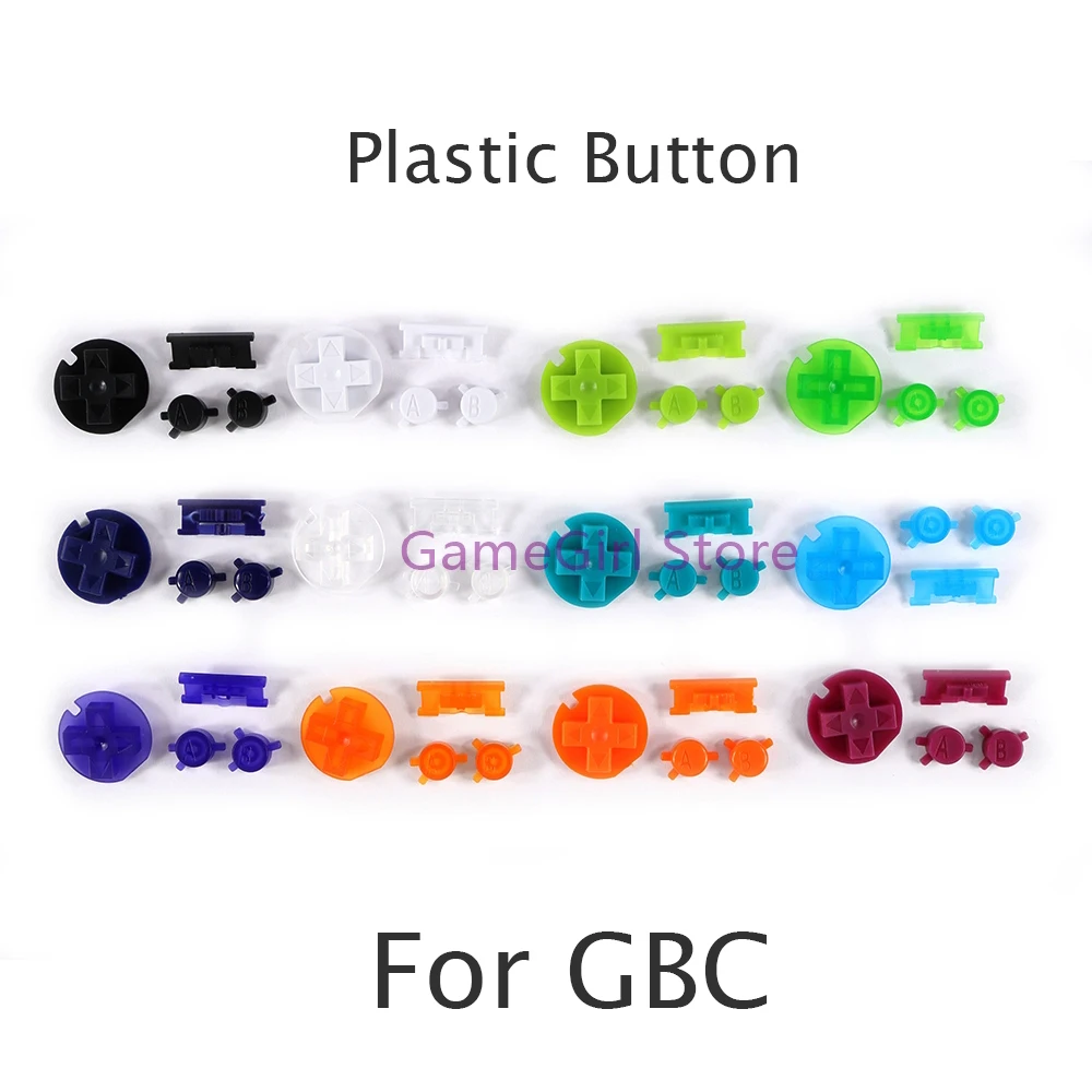 

50sets Plastic Button A B D-Pad Cross Direction Operation Key For Gameboy Color GBC Replacement Kits