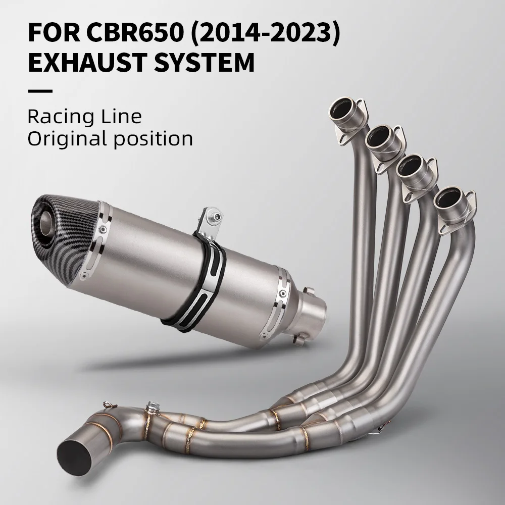 

for CBR650 CBR650R CBR650F R27 motorcycle exhaust stainless steel full-section exhaust complete system set (2014-2023)